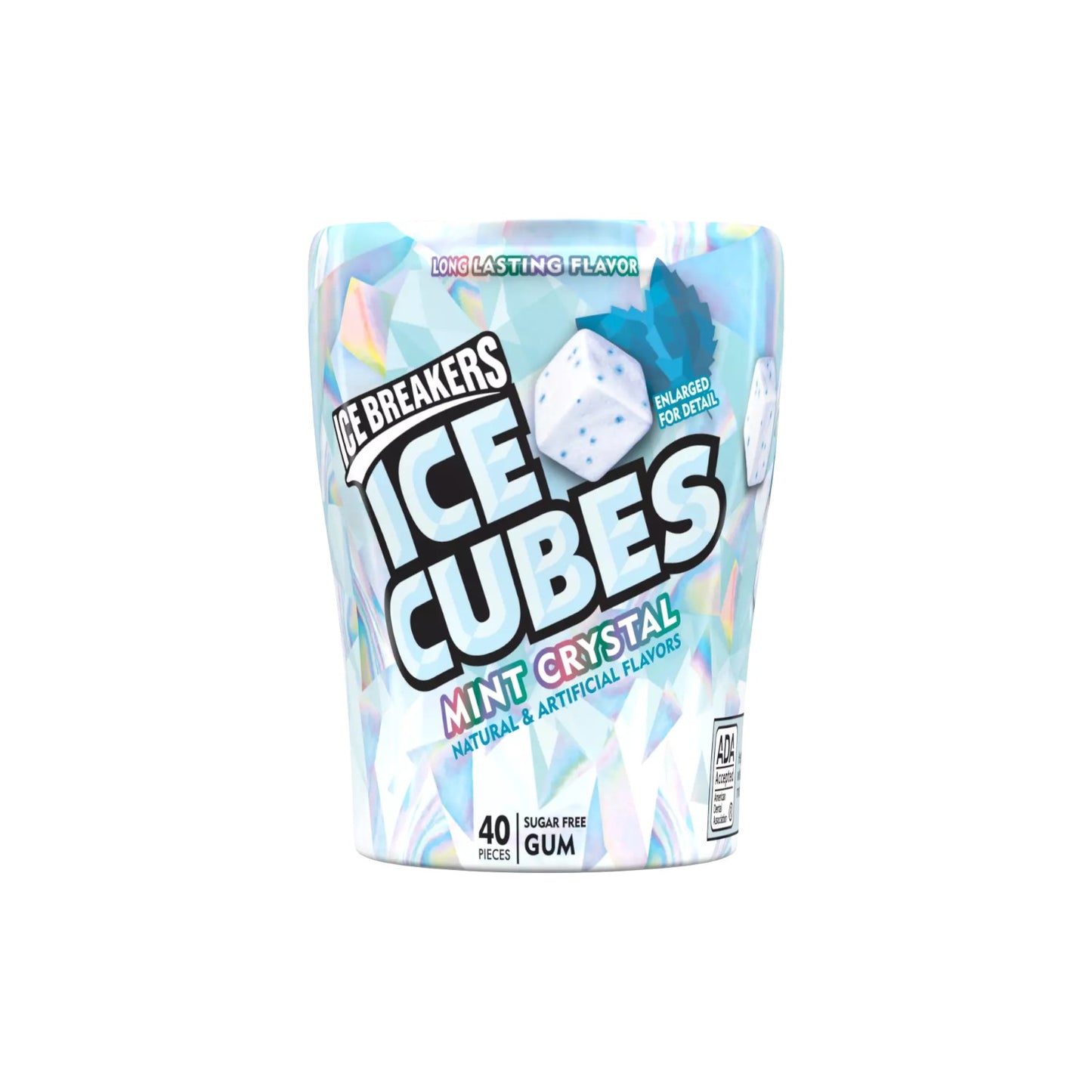 ICE BREAKERS ICE CUBES Mint Crystal Sugar Free Gum (40 pieces)