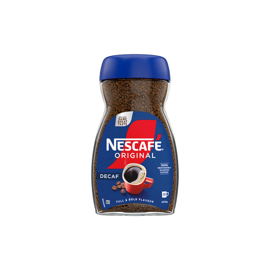 NESCAFE Original Decaf Coffee Jar.