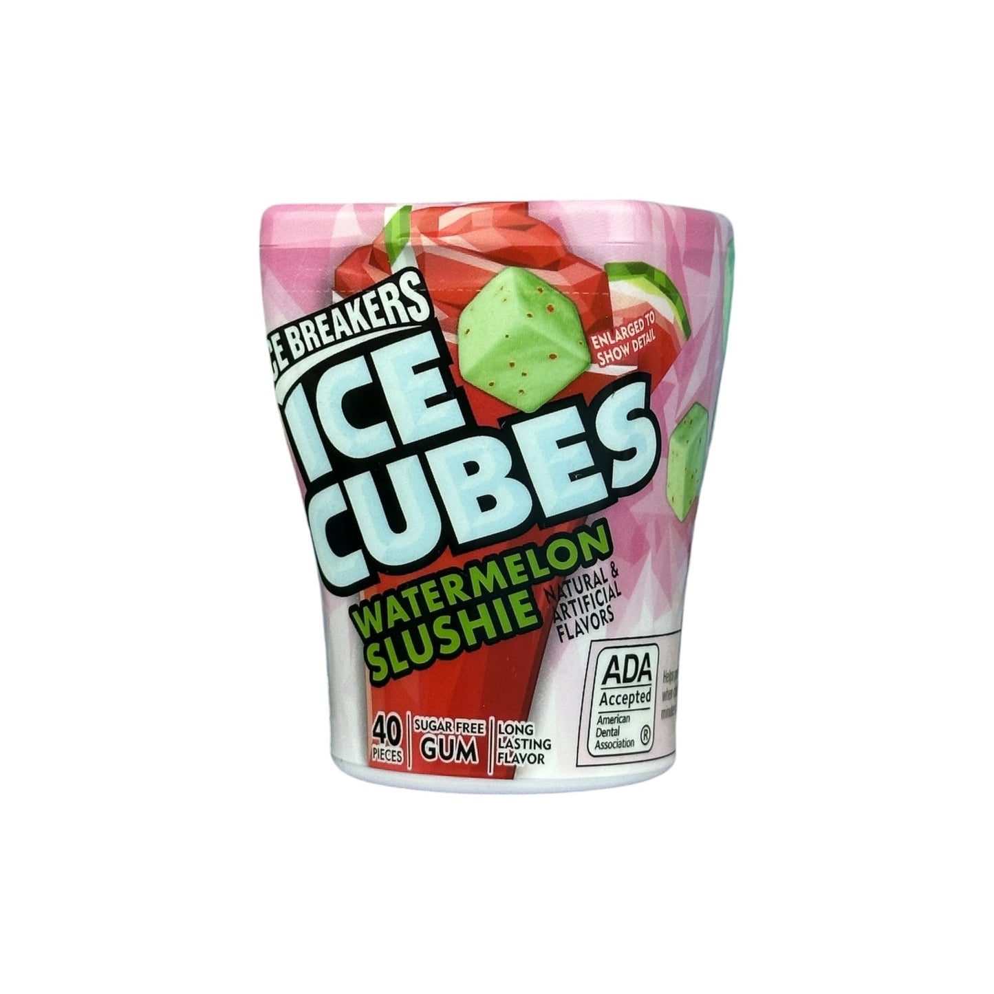 ICE BREAKERS ICE CUBES Watermelon Slushie Sugar Free Gum (40 pieces)