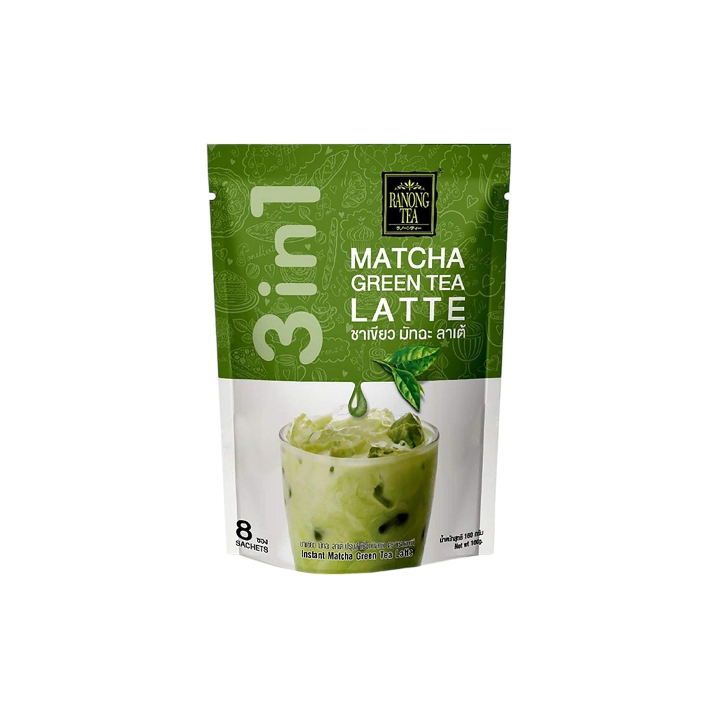 RANONG 3 in 1 Instant Matcha Green Tea Latte 160g (8 sachets)