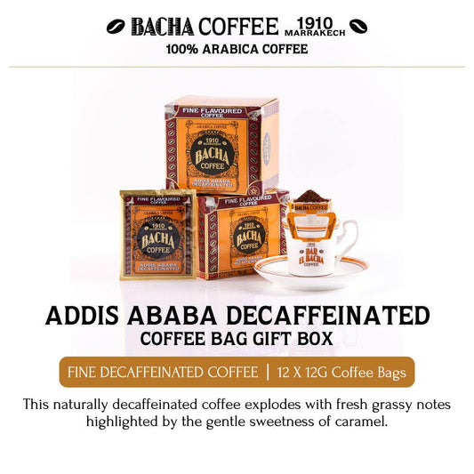 Bacha Coffee Addis Ababa Decaffeinated 100% Arabica – 12g x 12 Sachets