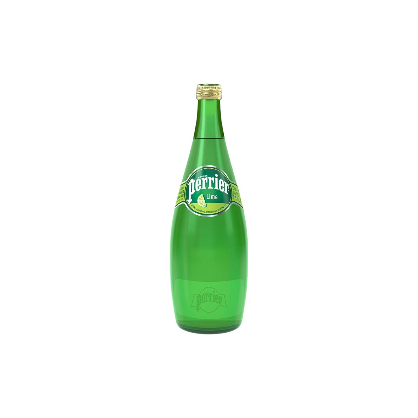 PERRIER Lime Flavored Sparkling Mineral Water 750ml (glass bottle)