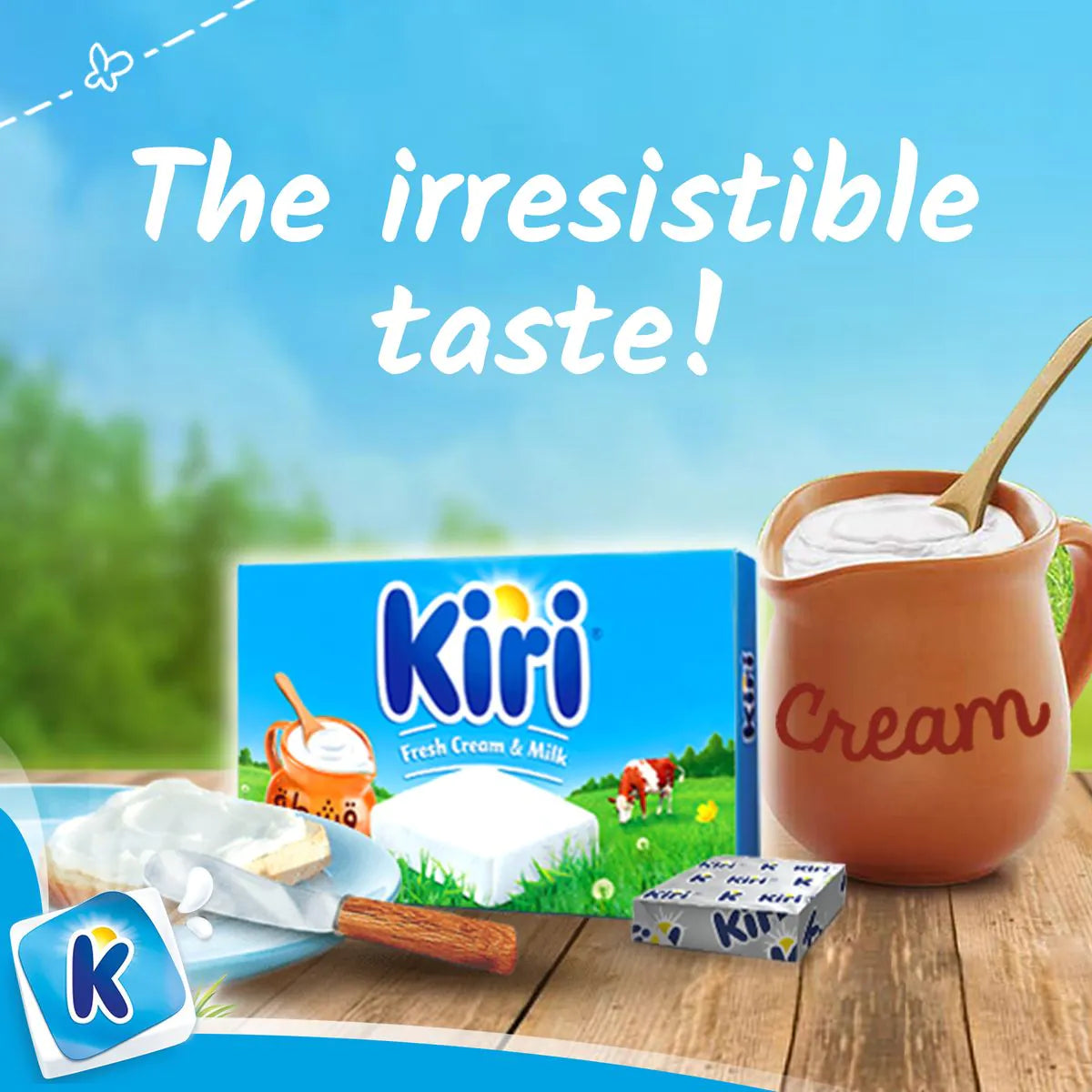 Kiri Spreadable Cream Cheese Squares 24 Portions 432g