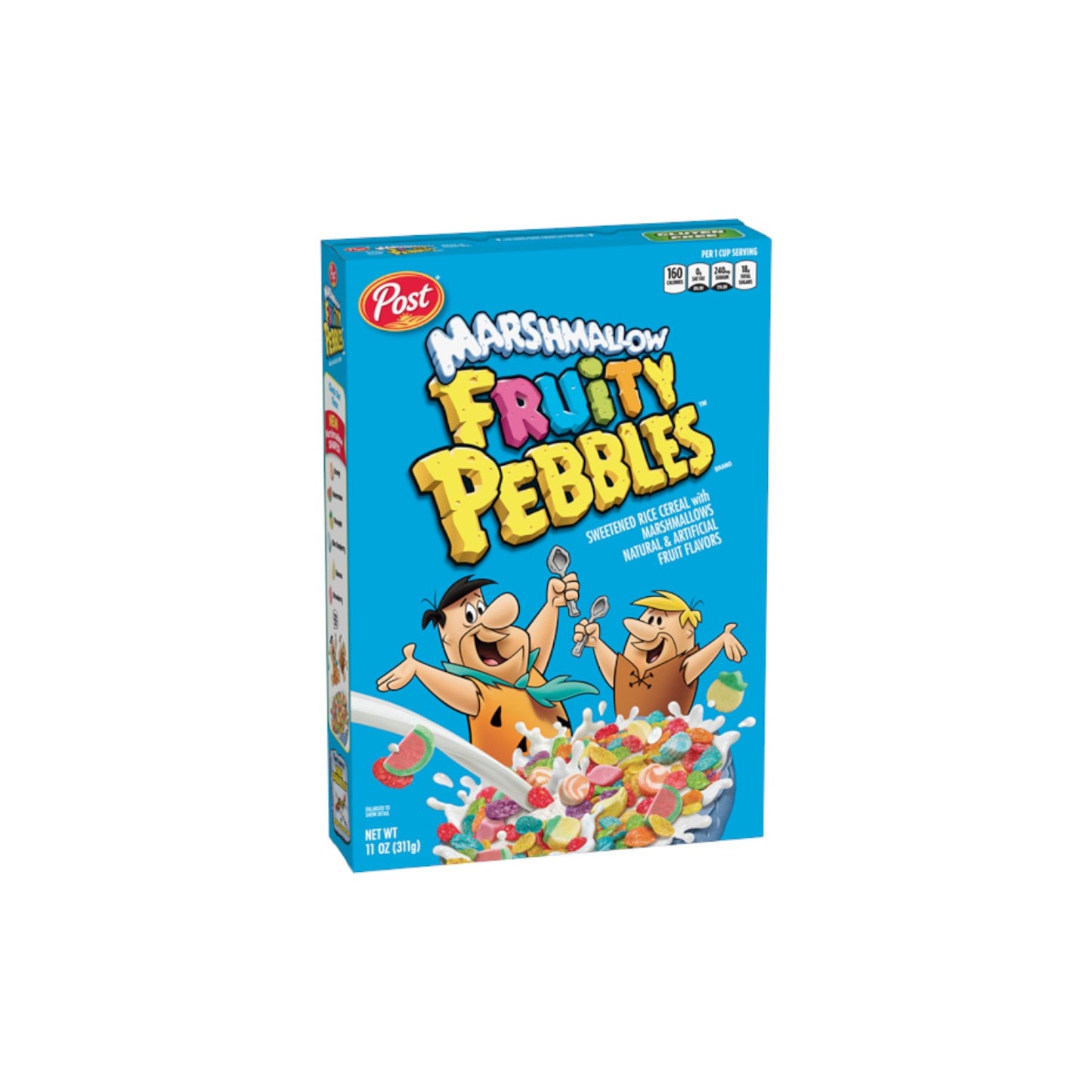 Post Marshmallow Fruity Pebbles Crispy Rice Cereal 311g