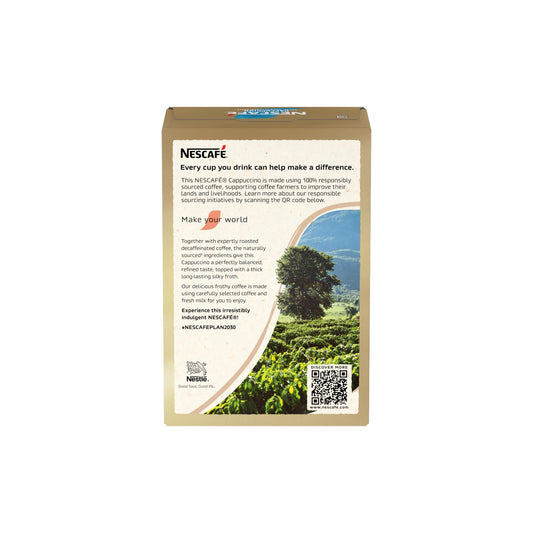 NESCAFE Decaf Cappuccino Unsweetened Taste (8 x 15g ) Sachets.