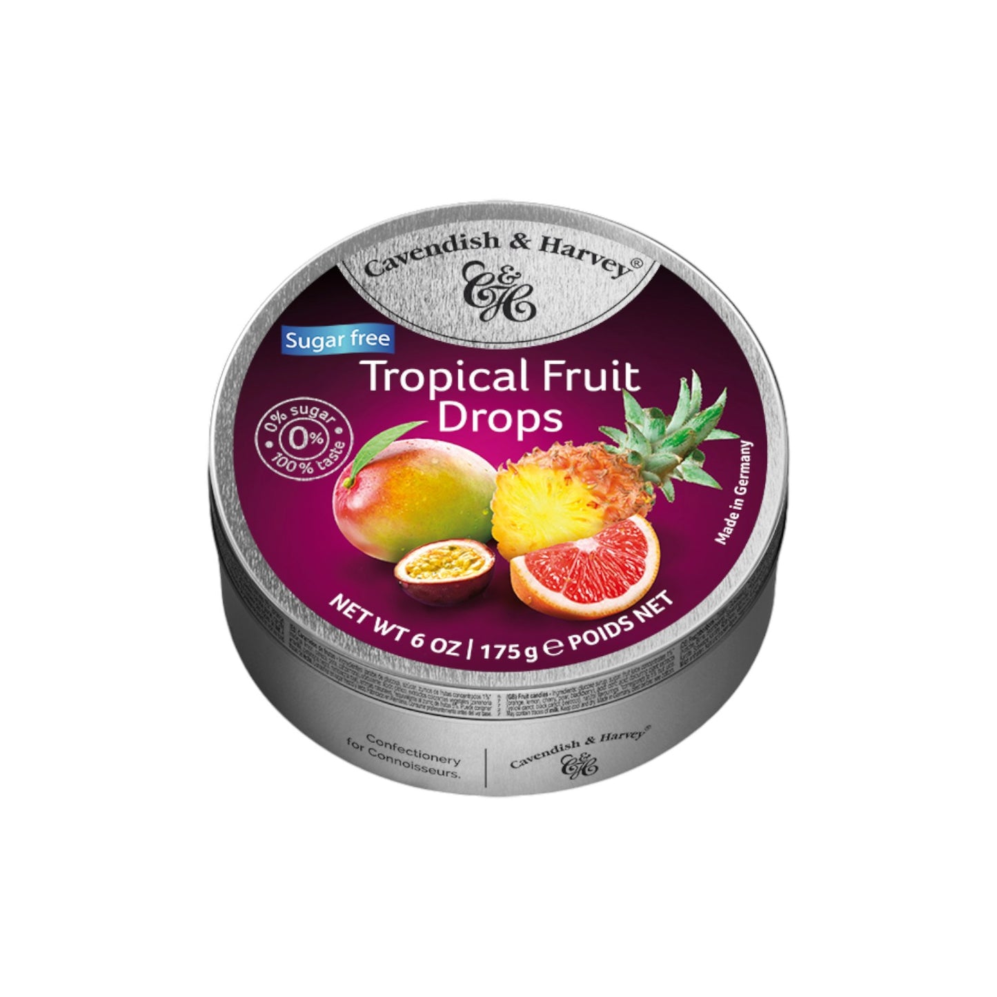 Cavendish & Harvey Sugar Free Tropical Fruit Drops, 175g