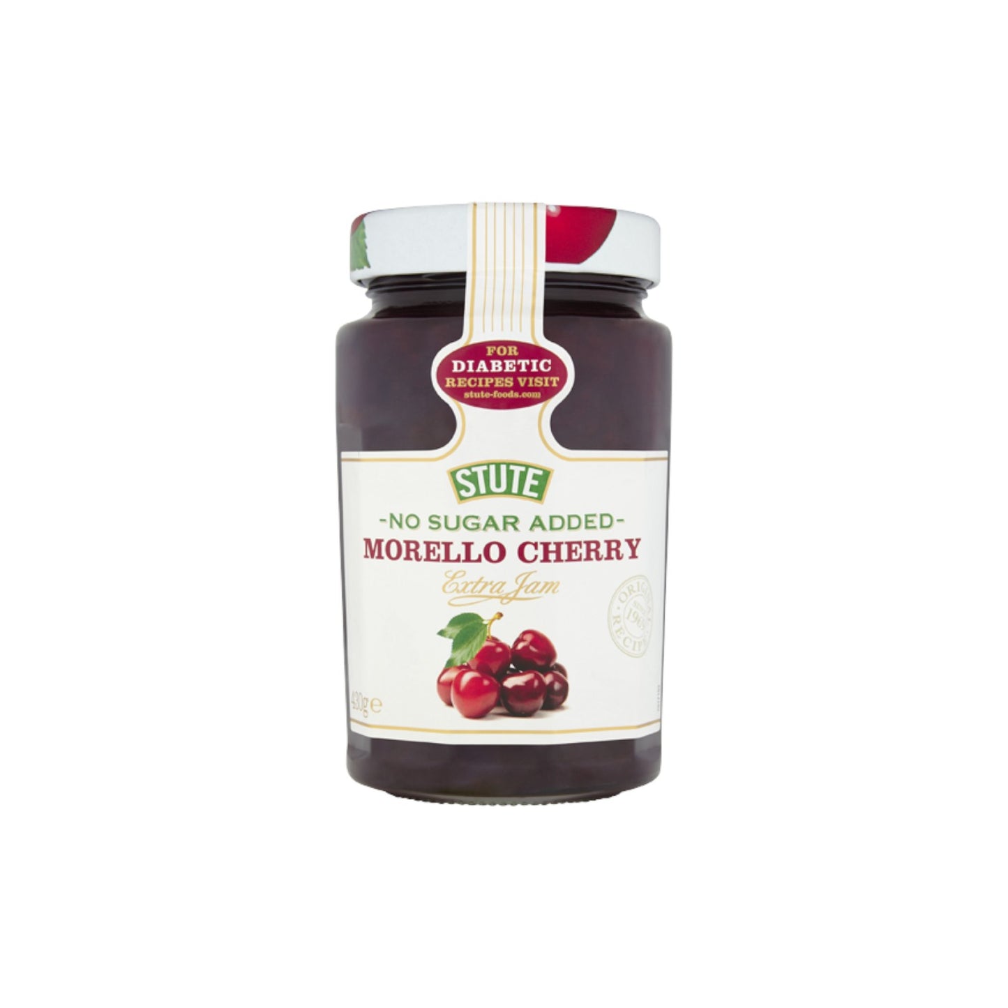 STUTE No Sugar Added Morello Cherry Jam 430g