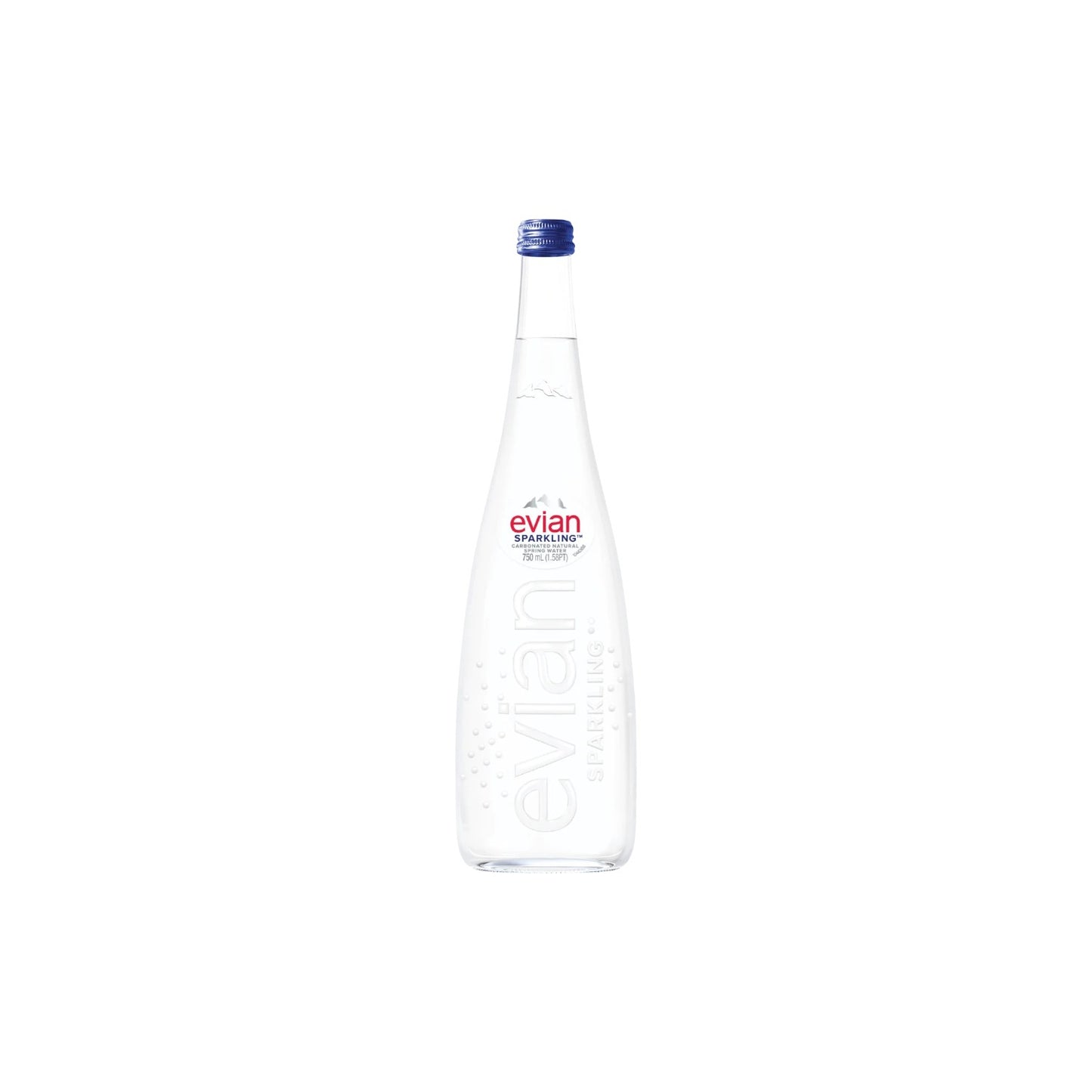 evian Sparkling Carbonated Natural Spring Water 750ml(glass bottle)