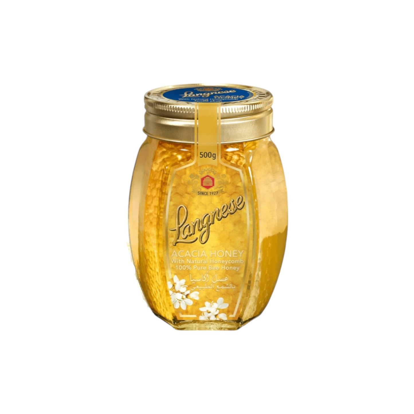 Langnese Acacia Honey with Natural Honeycomb 500g