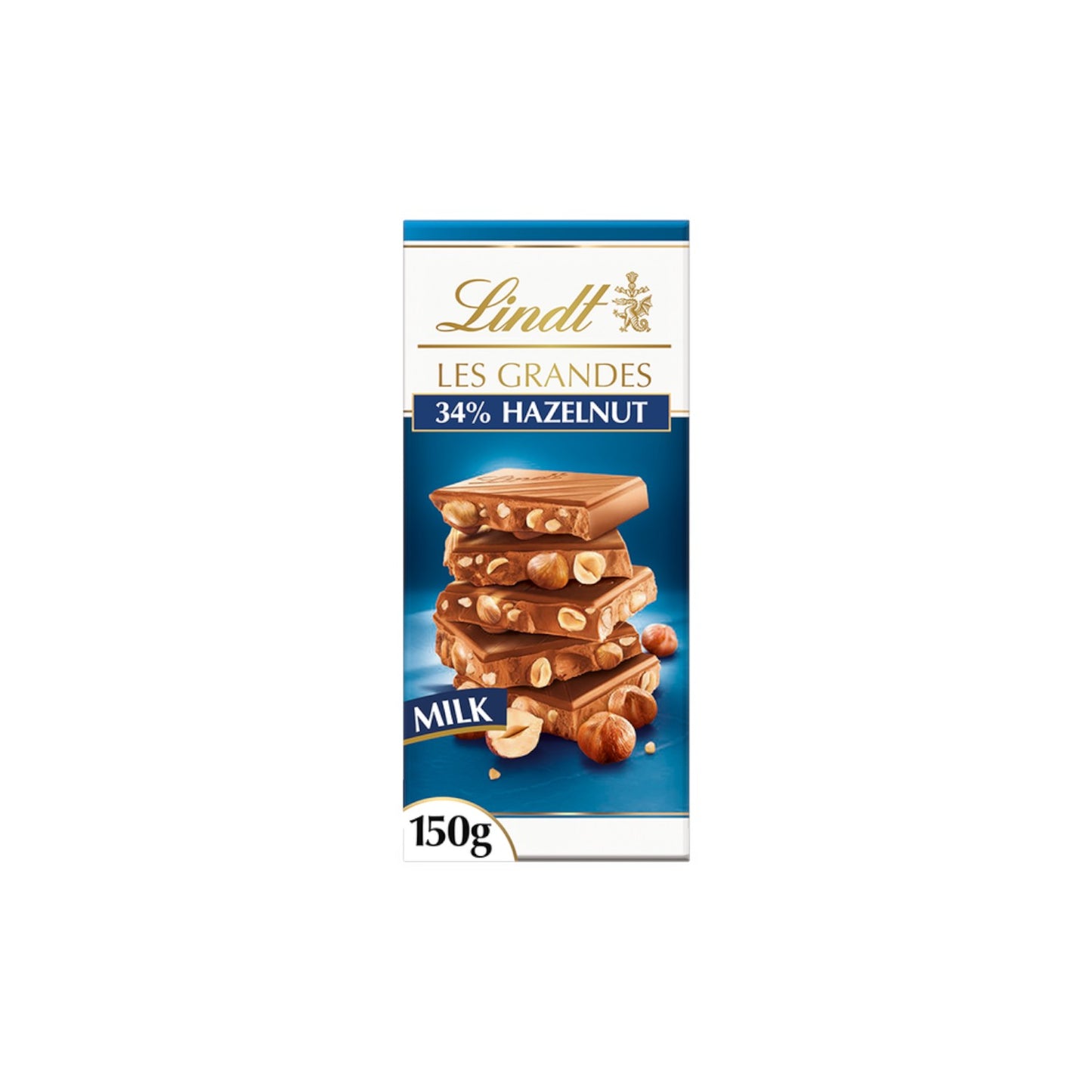 Lindt Les Grandes Milk Hazelnut Bar 150g