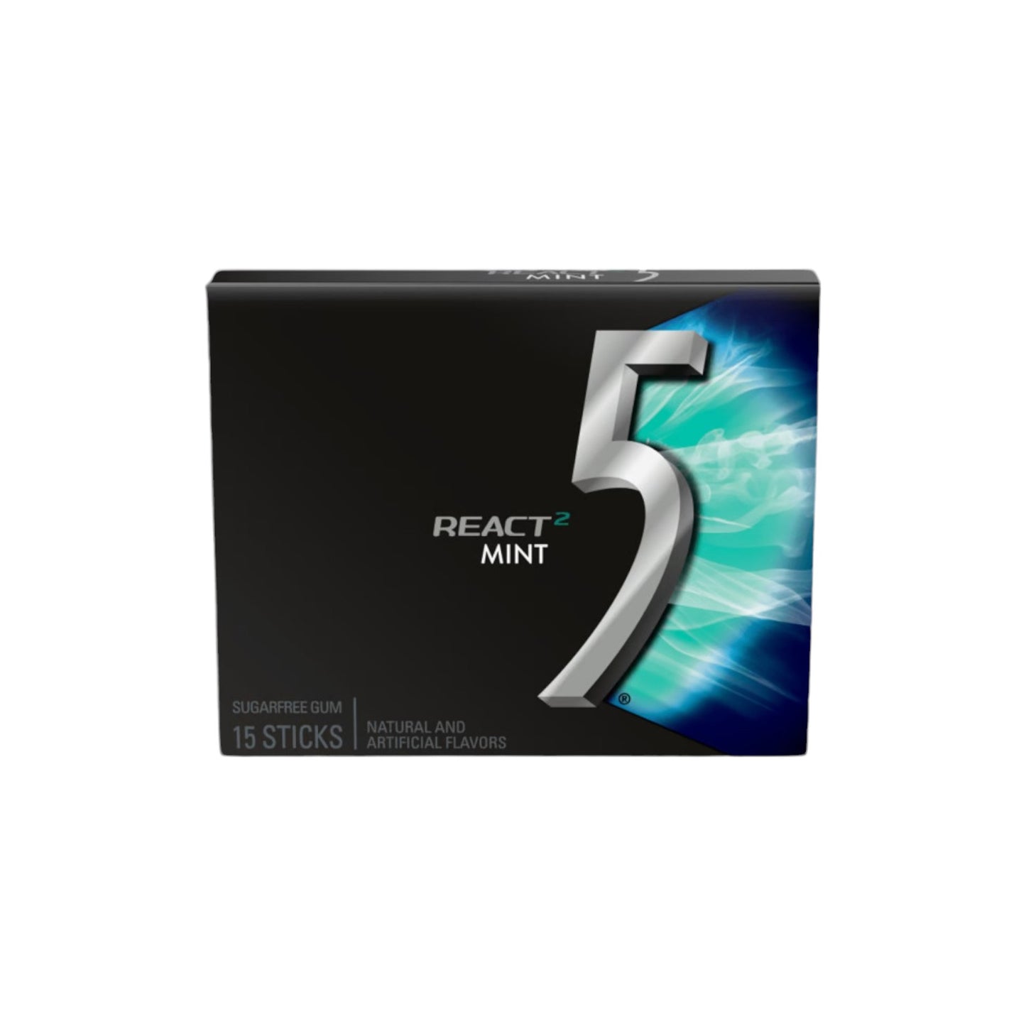 5 Gum React Mint Sugarfree Chewing Gum (15 sticks)