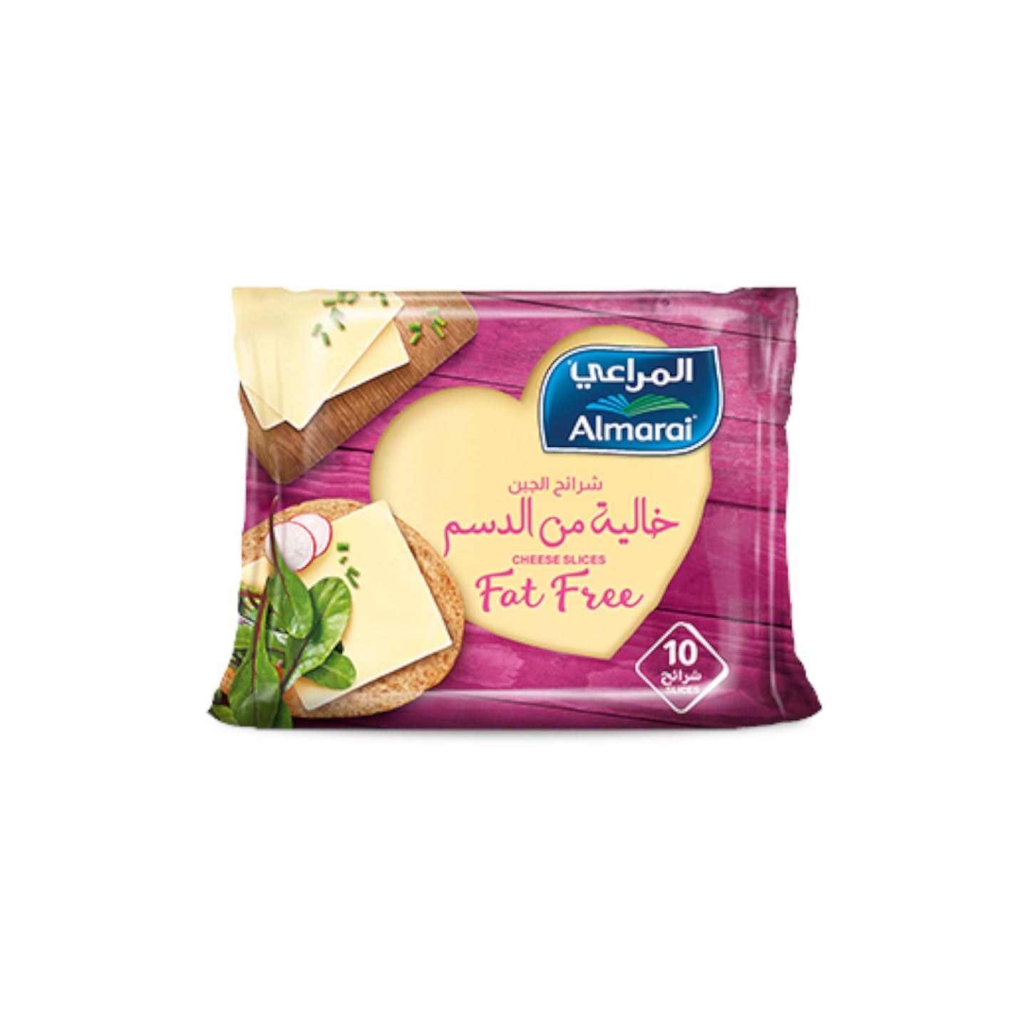 Almarai Cheddar Slices Sandwich Fat Free 200g (10 slices)