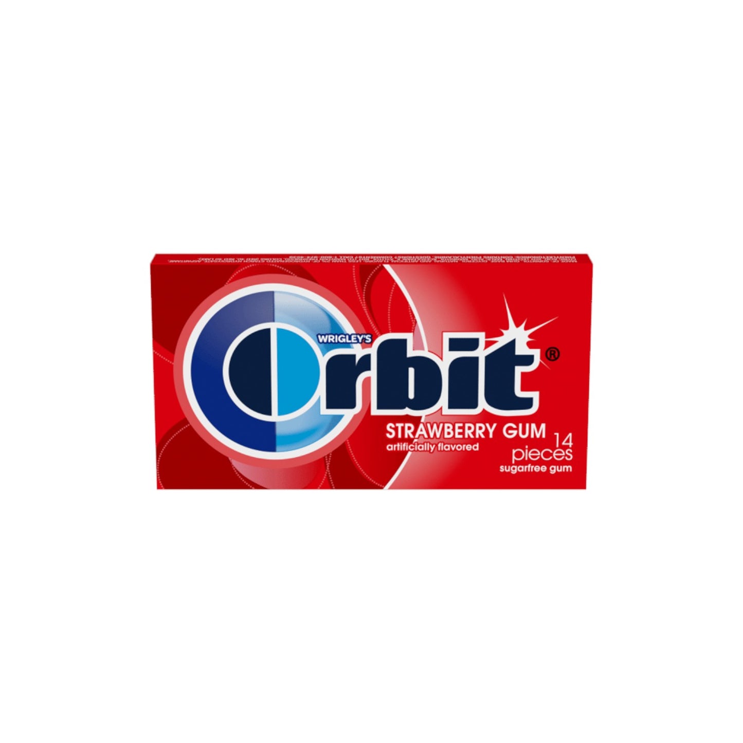 ORBIT Strawberry Sugarfree Chewing Gum (14 Pieces)