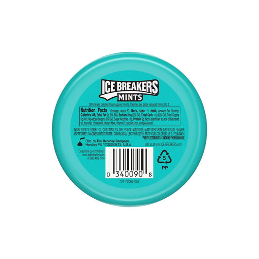 ICE BREAKERS Wintergreen Sugar Free Mints 42g.