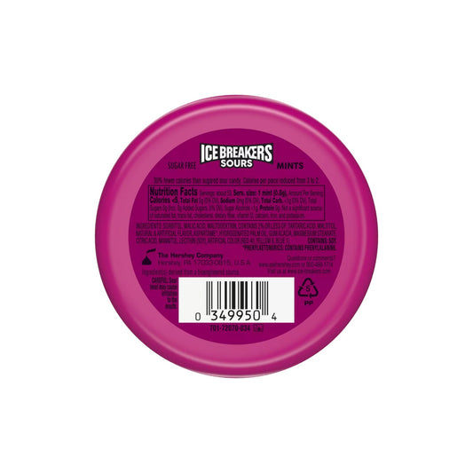 ICE BREAKERS Sours Mixed Berry Sugar Free Mints 42g.