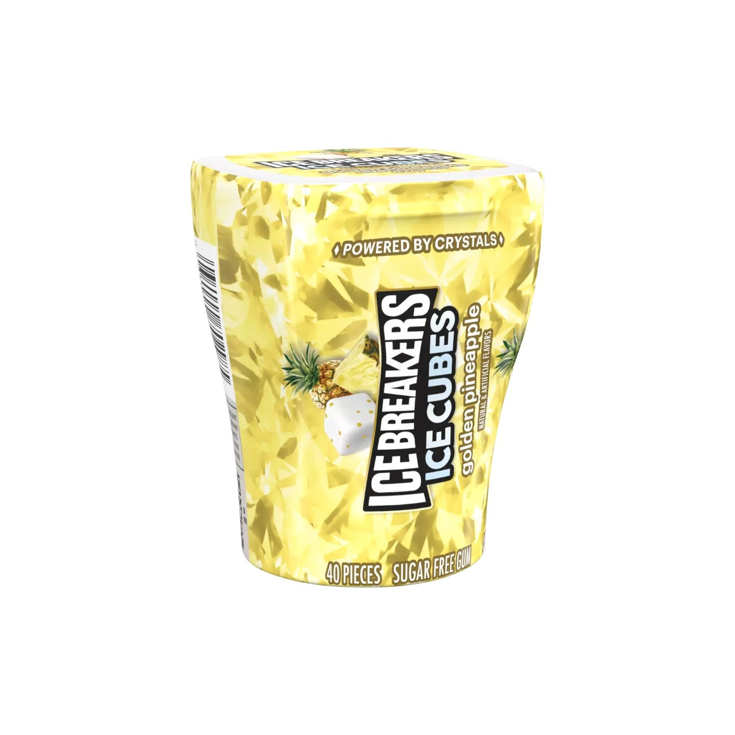 ICE BREAKERS ICE CUBES Golden Pineapple Sugar Free Gum (40 pieces)