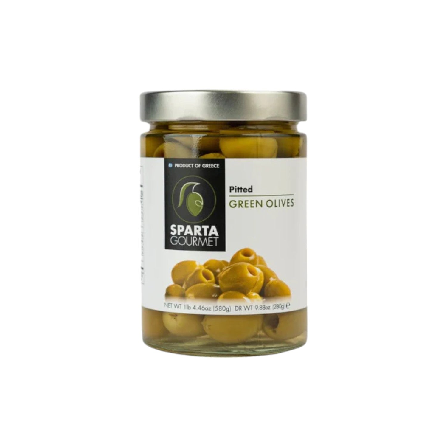 Sparta Gourmet Green Olives 580g (Drained Wt 280g)