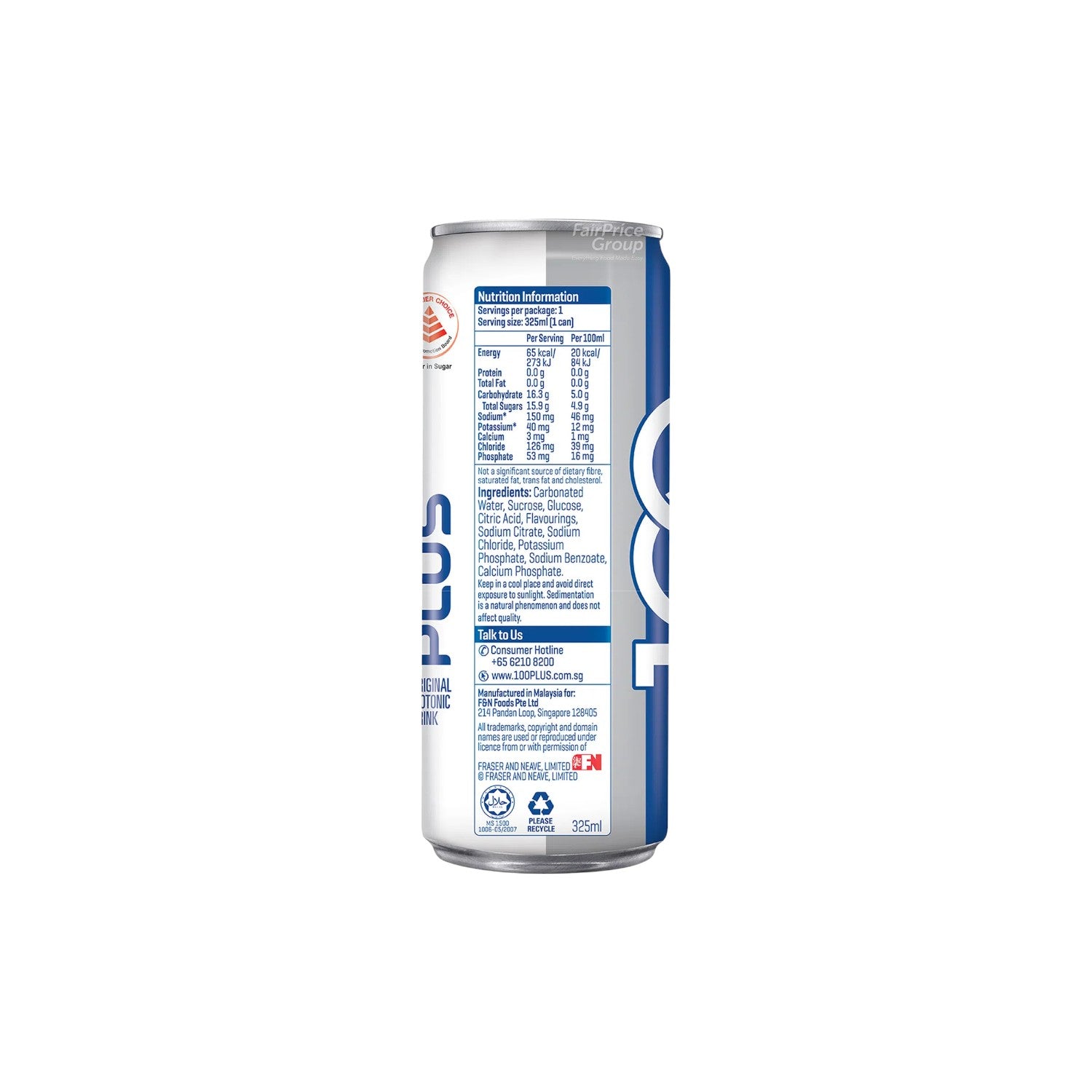 100 PLUS Original Isotonic (Electrolyte) Hydration Drink 325ml – Chefsneed