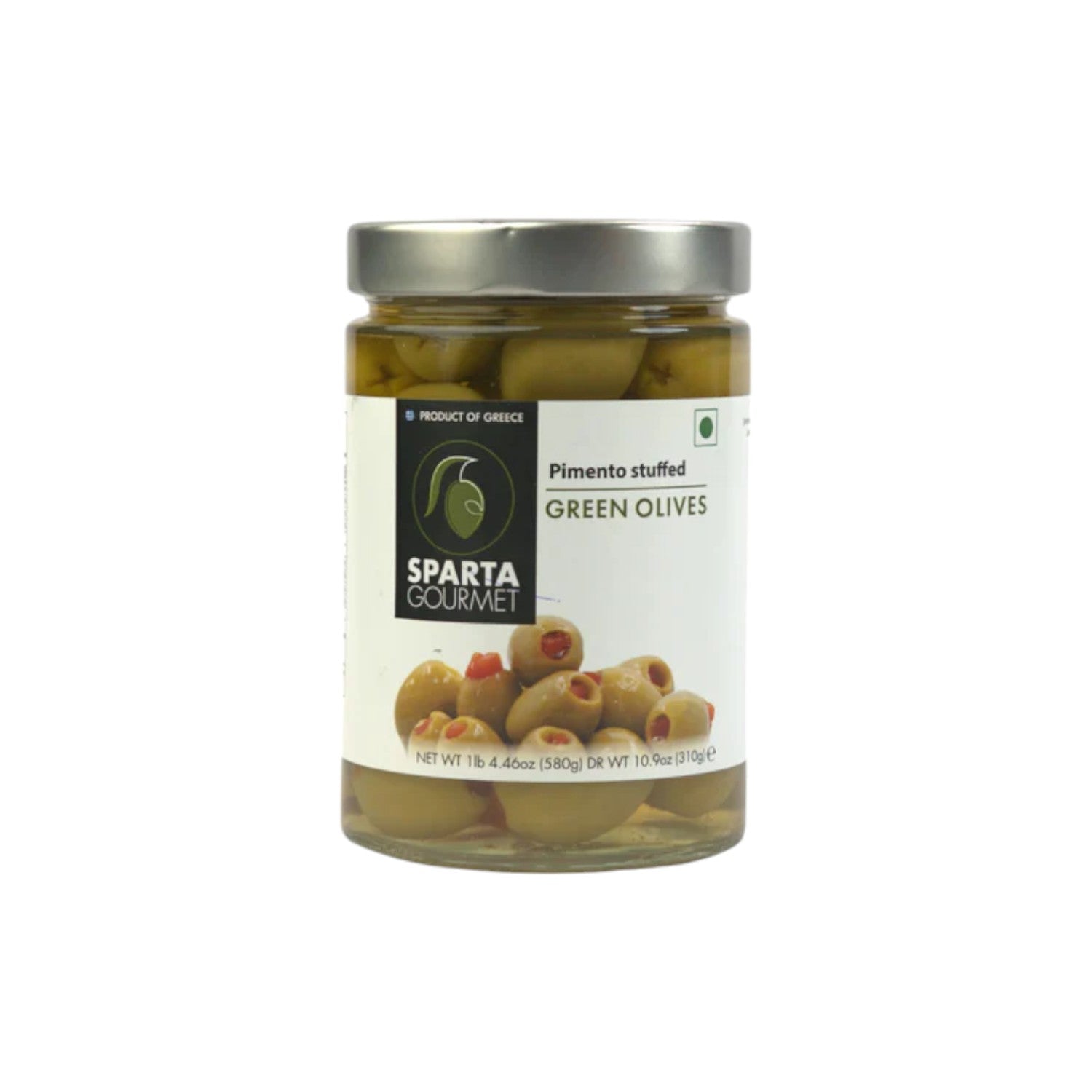 Sparta Gourmet Pimento Stuffed Green Olives 580g (Drained Wt 310g)