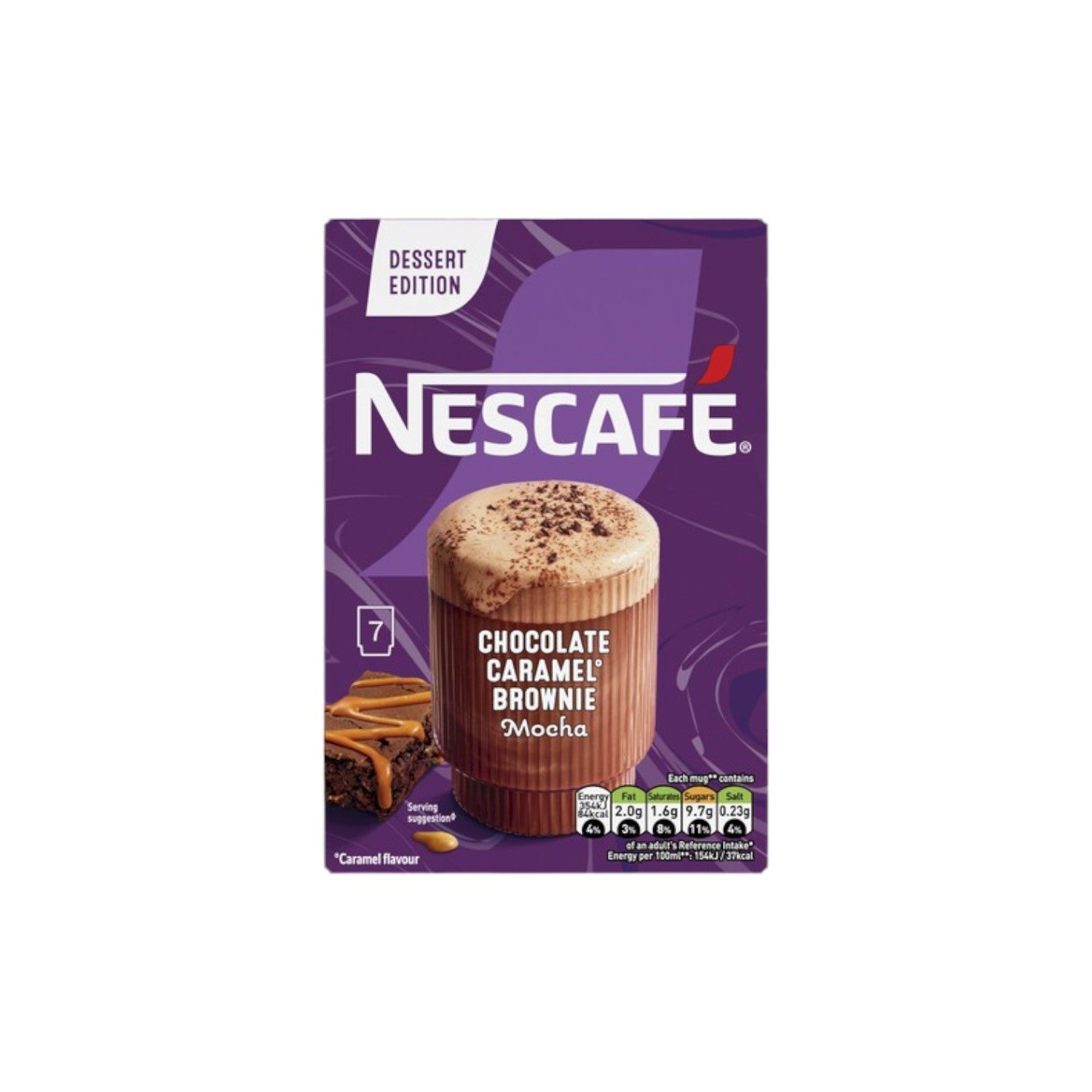 NESCAFE Chocolate Caramel Brownie Mocha (7 x 14.5g ) Sachets