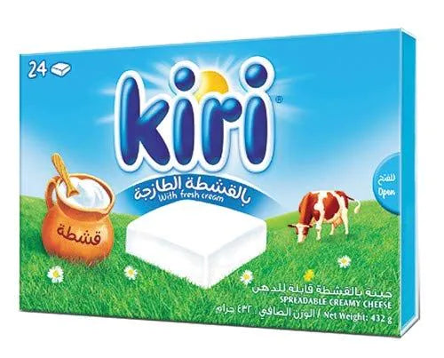 Kiri Spreadable Cream Cheese Squares 24 Portions 432g