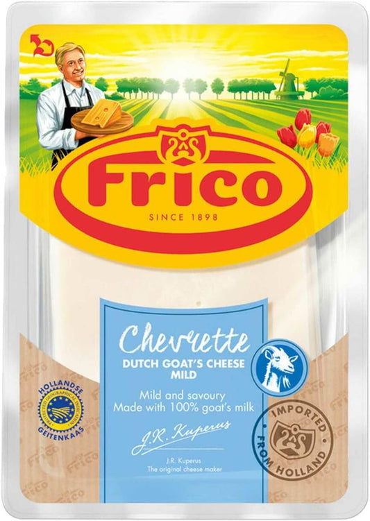 Frico Chevrette Dutch Goat’s Cheese Slices – Mild & Savoury, 100% Goat’s Milk, Imported from Holland 150gm