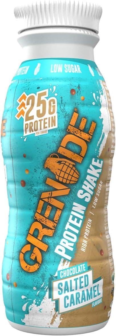 Grenade Protein Shake – Chocolate Salted Caramel | 25g Protein | Low Sugar | 330ml | Ready-to-Drink High Protein Shake for Muscle Recovery & Energy Boost