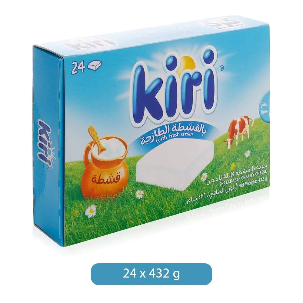 Kiri Spreadable Cream Cheese Squares 24 Portions 432g
