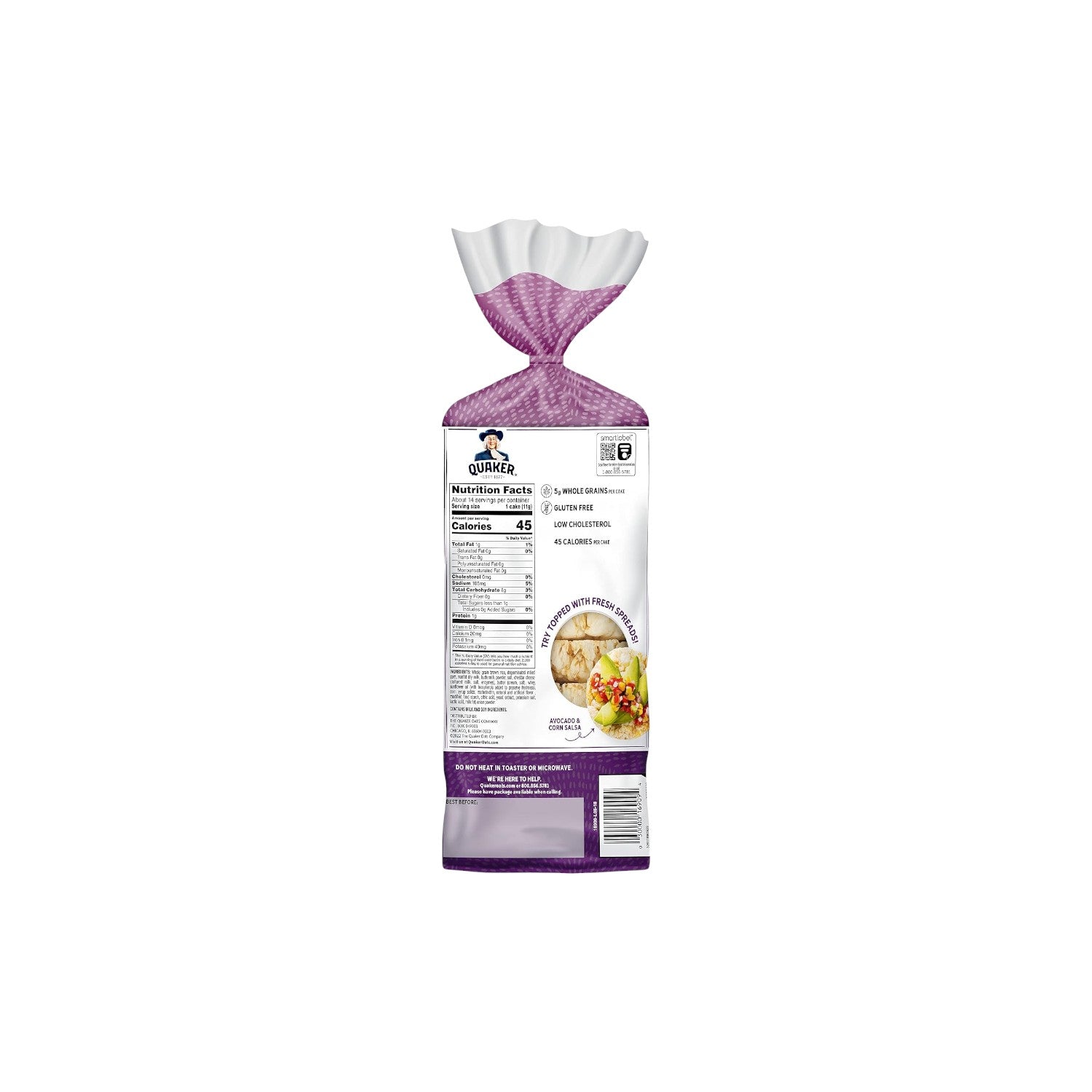 Quaker White Cheddar Rice Cakes 156g – Chefsneed