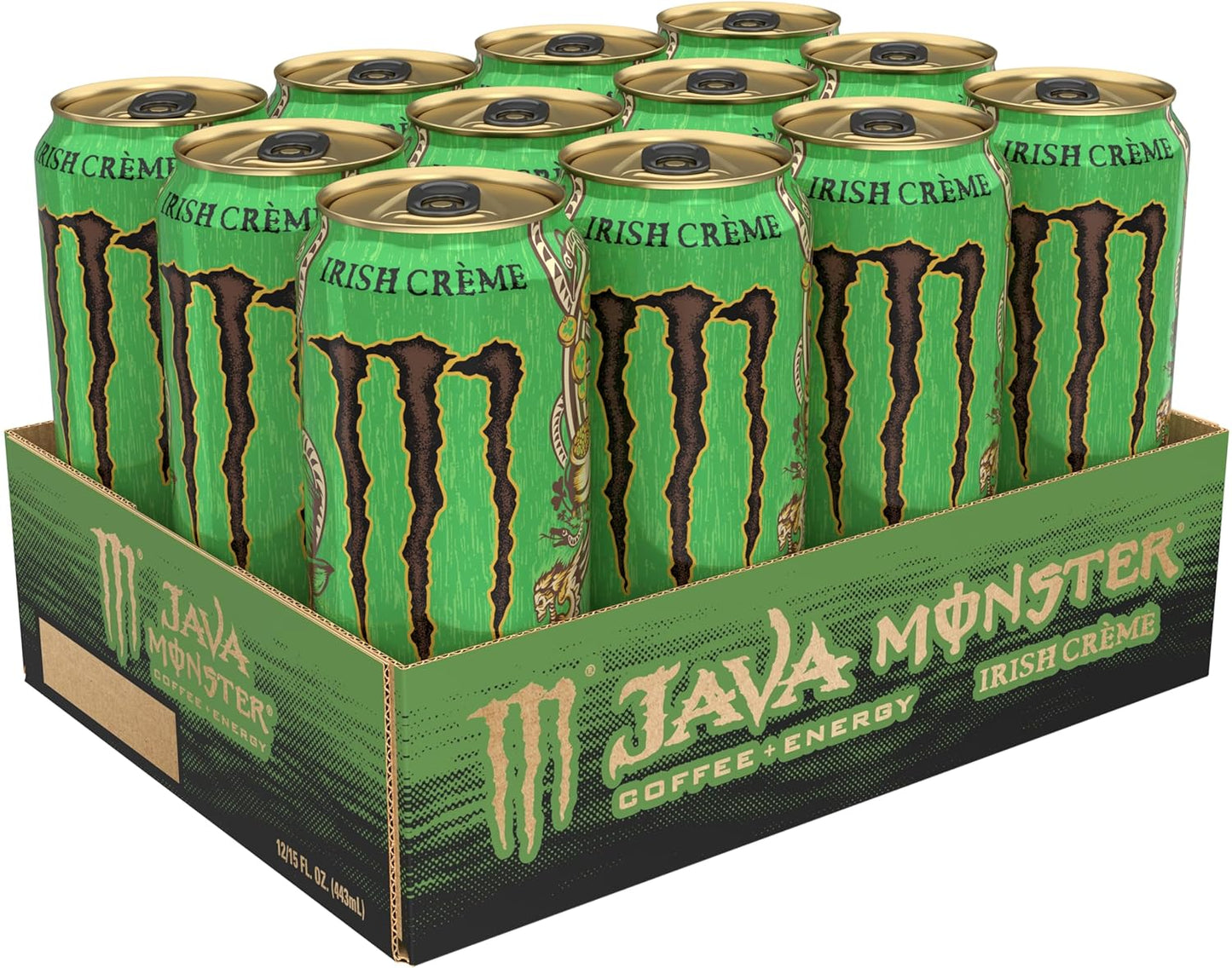 Monster Java Irish Crème – Premium Coffee + Energy Drink, 15oz Can | Smooth Irish Cream Flavor with 200mg Caffeine & B-Vitamins