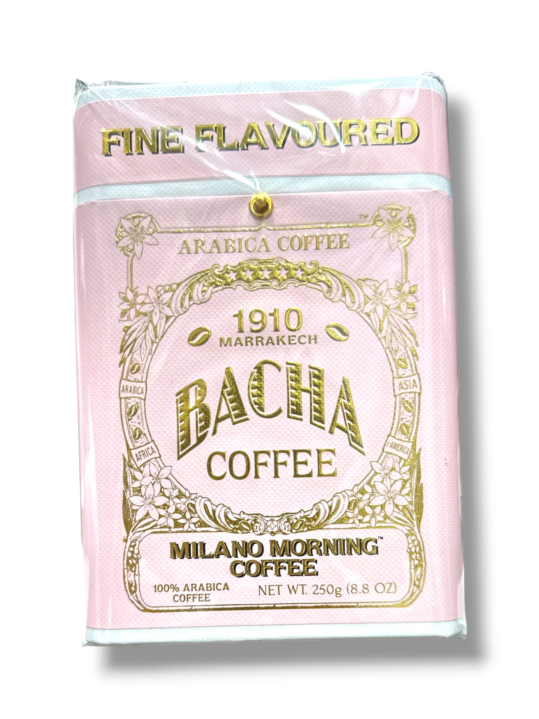 Bacha Coffee Milano Morning ground Arabica coffee 250g pouch