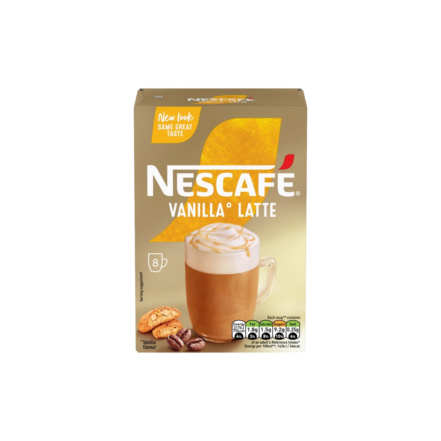 NESCAFE Vanilla Latte (8 x 18.5g ) Sachets