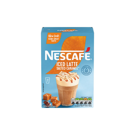 NESCAFE Iced Salted Caramel Latte (7 x 14.5g ) Sachets