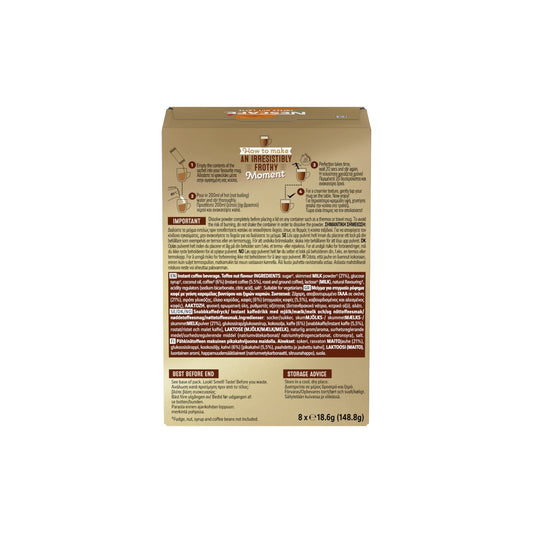 NESCAFE Toffee Nut Latte (8 x 18.6g ) Sachets