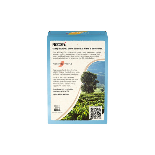 NESCAFE Iced Vanilla Cream Latte (7 x 15g ) Sachets.