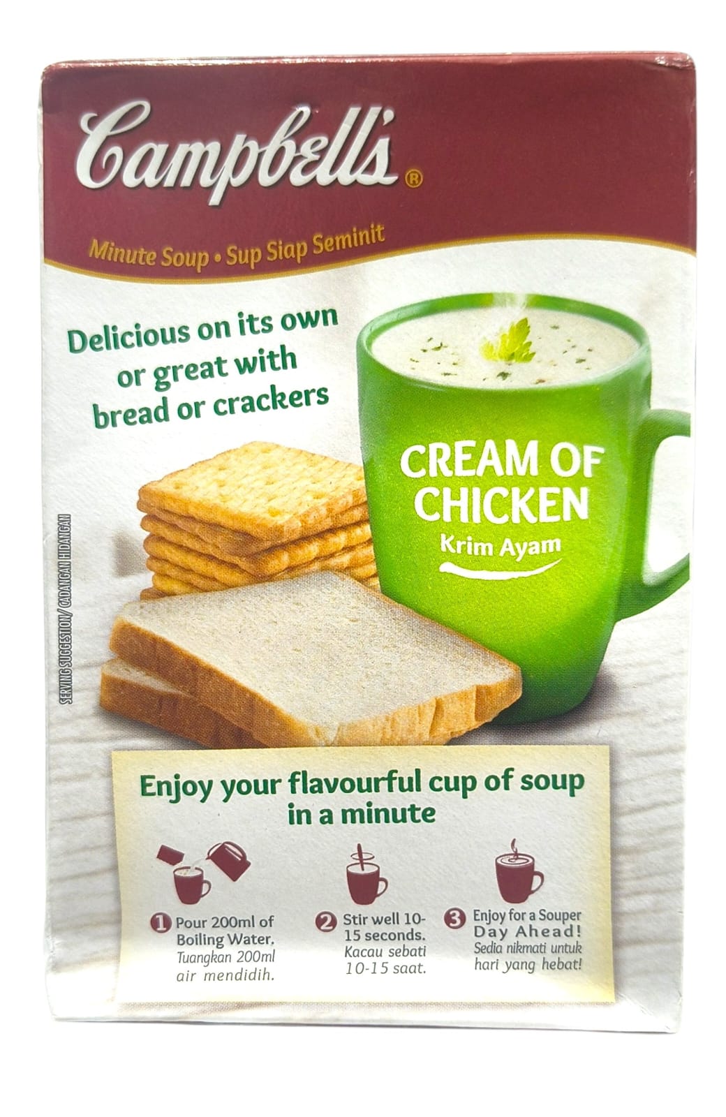 Chefsneed Campbells cream of chicken instant soup preparation instructions and serving suggestions 