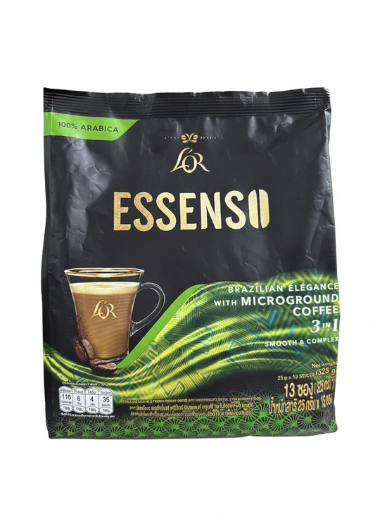L’OR ESSENSO Brazilian Élégance 3-in-1 Premium Microground Coffee – 25g x 13Sticks (325g)