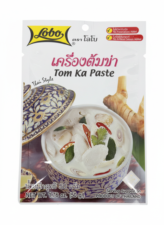 Lobo Tom Ka Paste 50 g – Easy Thai Coconut Soup (No Preservatives, No Artificial Colours)
