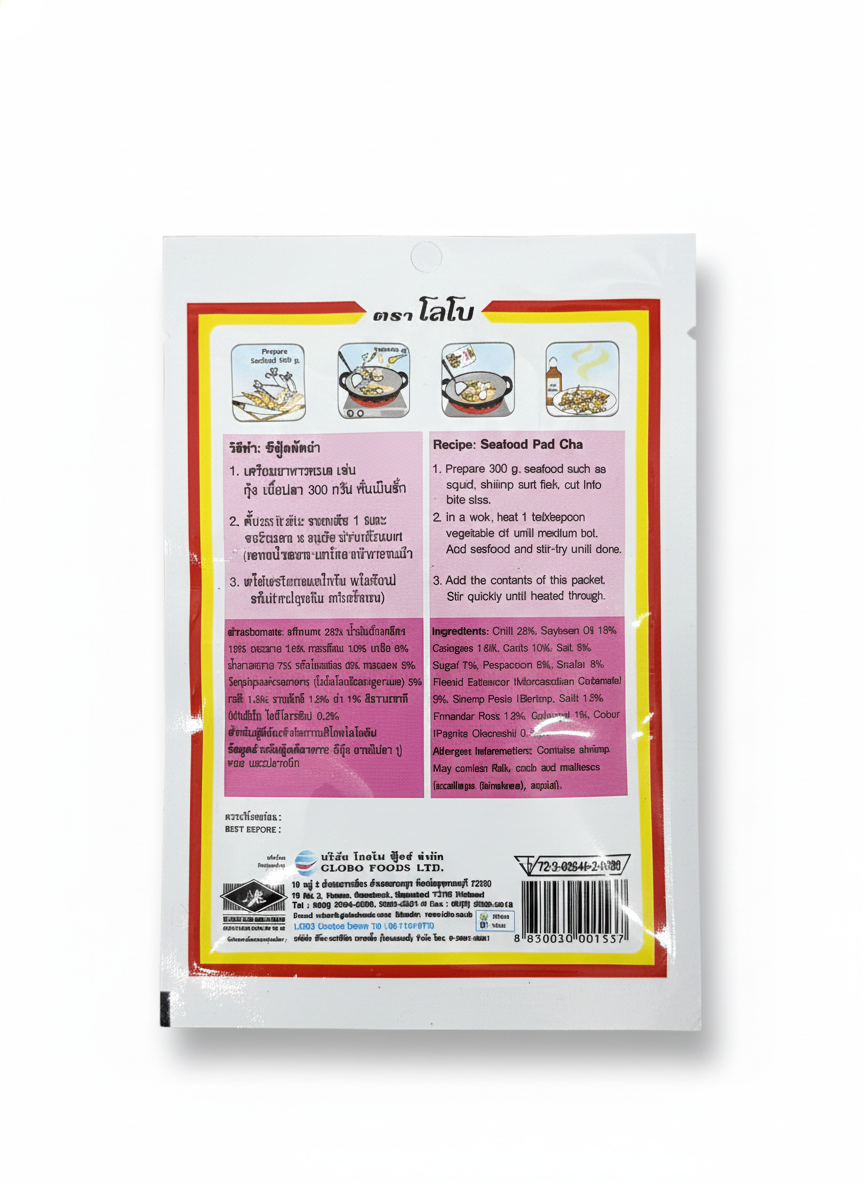 Lobo Pad Cha Seasoning Paste 50 g – Spicy Thai Seafood Stir‑Fry