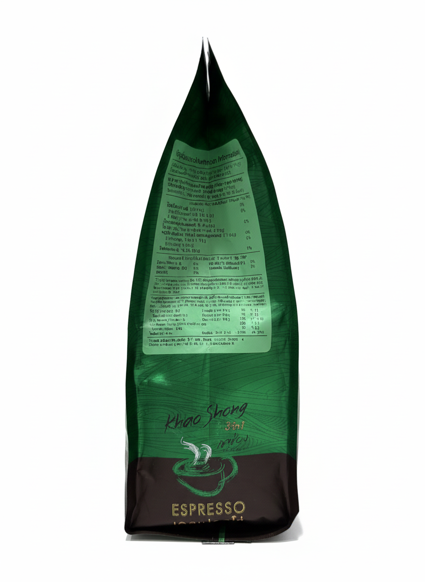 Khao Shong 3in1 Espresso Coffee Mix Powder 25 Sticks (14 g Each) – Low Fat Thai Instant Coffee