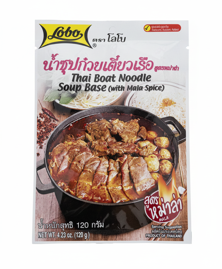 Lobo Thai Boat Noodle Soup Base (with Mala Spice) – 120 g