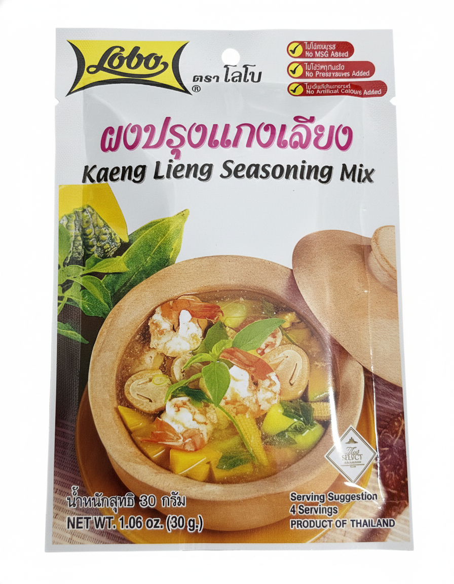 Lobo Kaeng Liang Seasoning Mix 30 g – Thai Shrimp & Vegetable Soup Base, No MSG