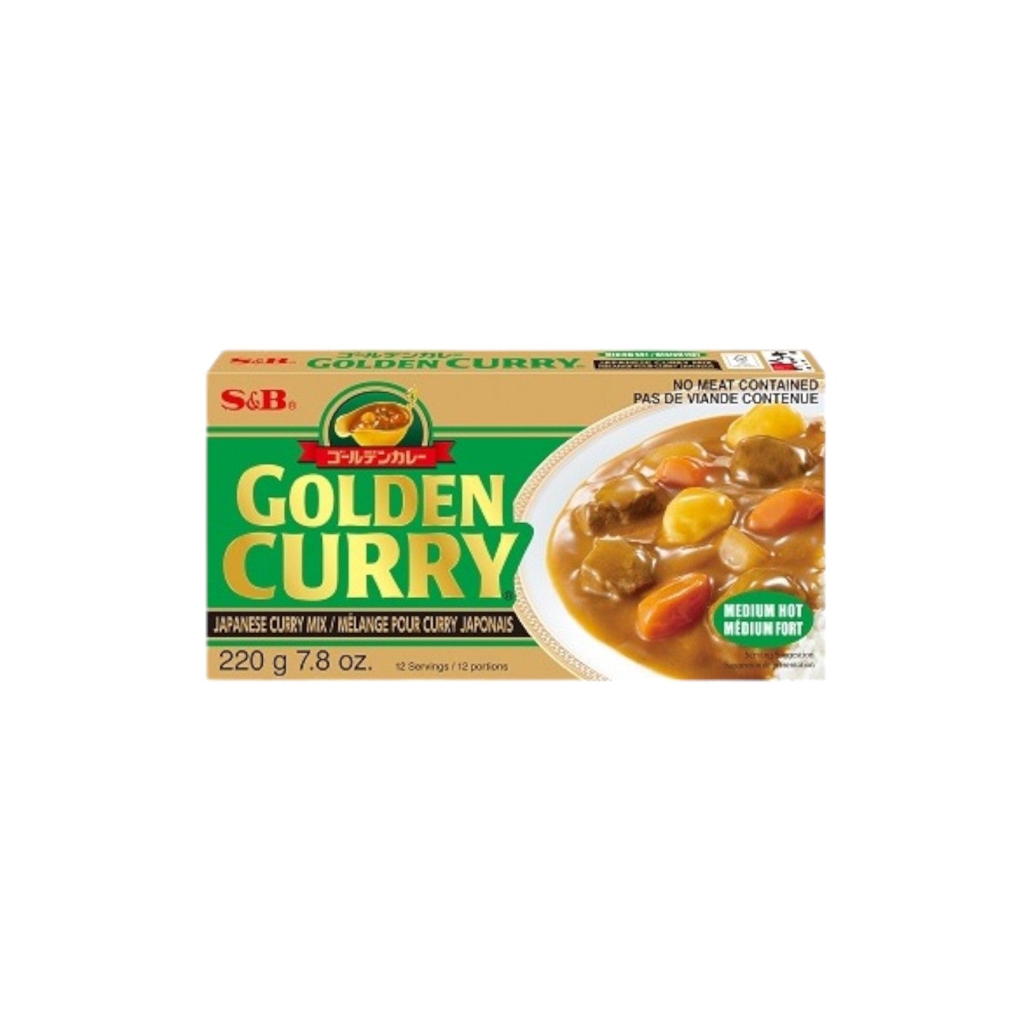S&B Golden Curry Mix Medium Hot 220g