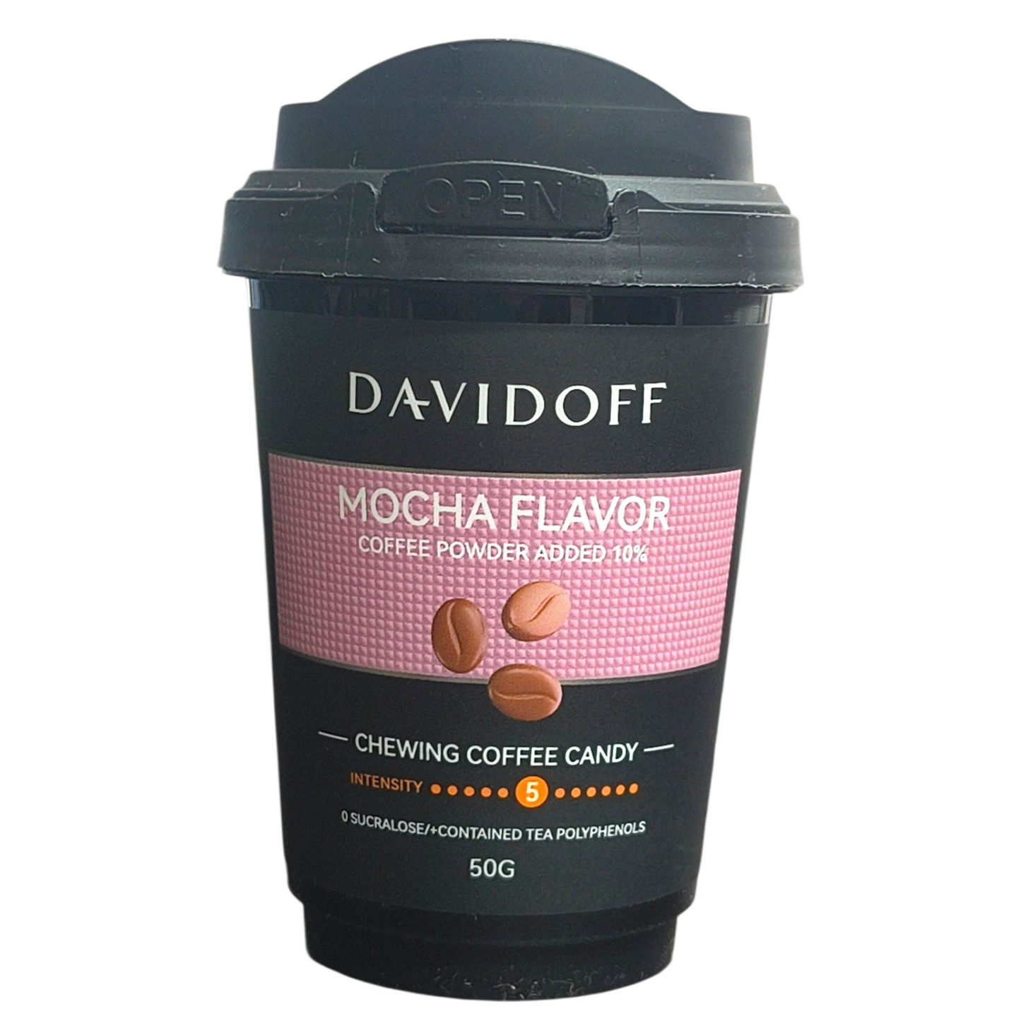 Davidoff Mocha Flavor Chewing Coffee Candy 50g | Imported from Germany | Real Coffee Powder
