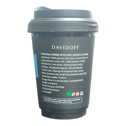 Davidoff Hazelnut Latte Flavor Chewing Coffee Candy 50g | Imported from Germany | Real Coffee Powder
