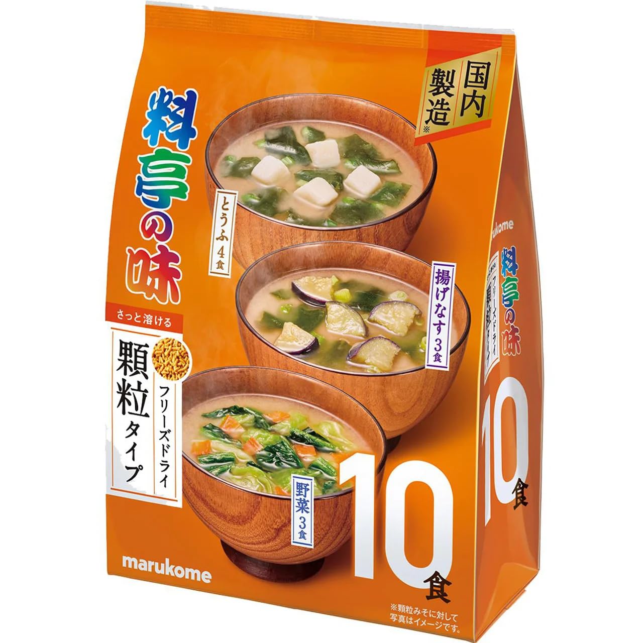Marukome Ryotei No Aji freeze dried granulated instant miso soup 10 pack 