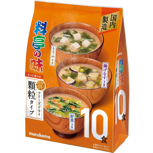 Marukome Ryotei No Aji freeze dried granulated instant miso soup 10 pack 