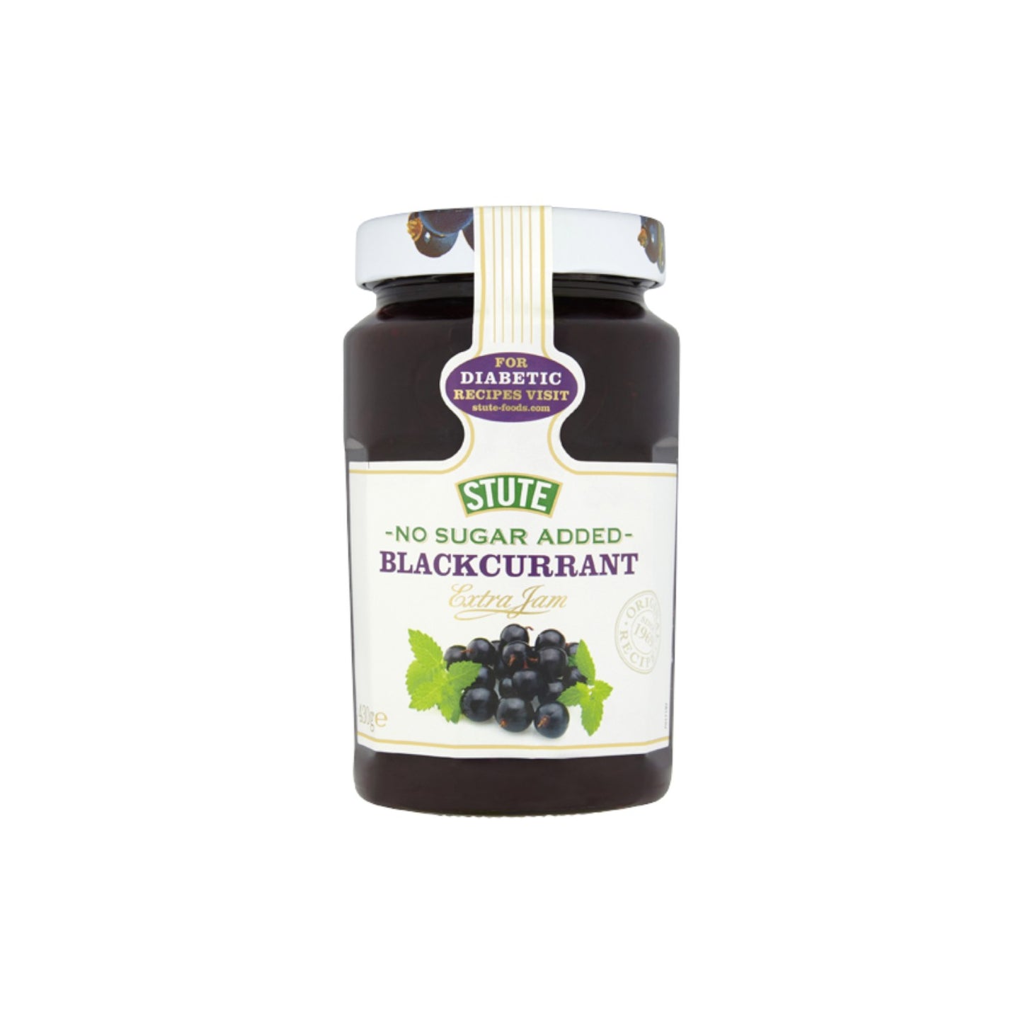 STUTE No Sugar Added Blackcurrant Jam 430g