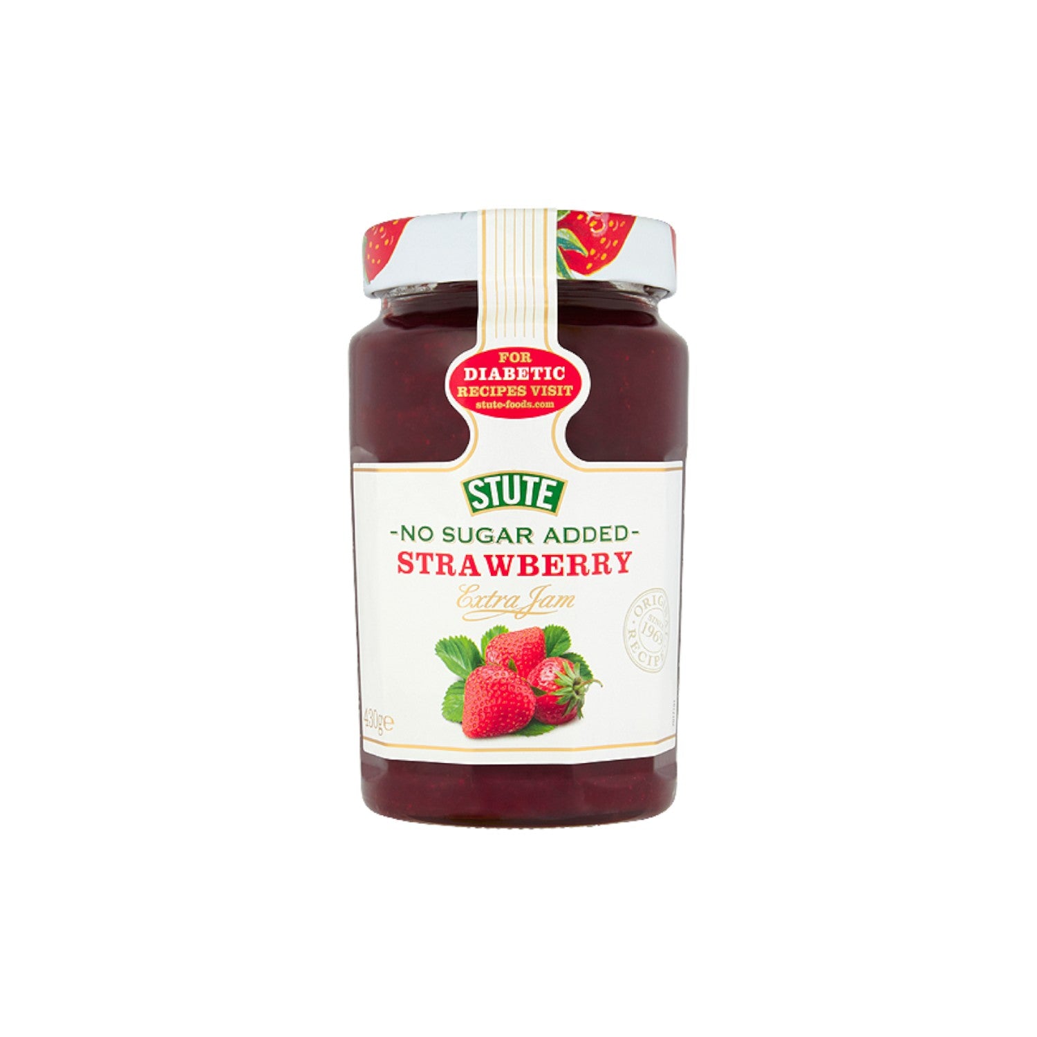 STUTE No Sugar Added Strawberry Jam 430g