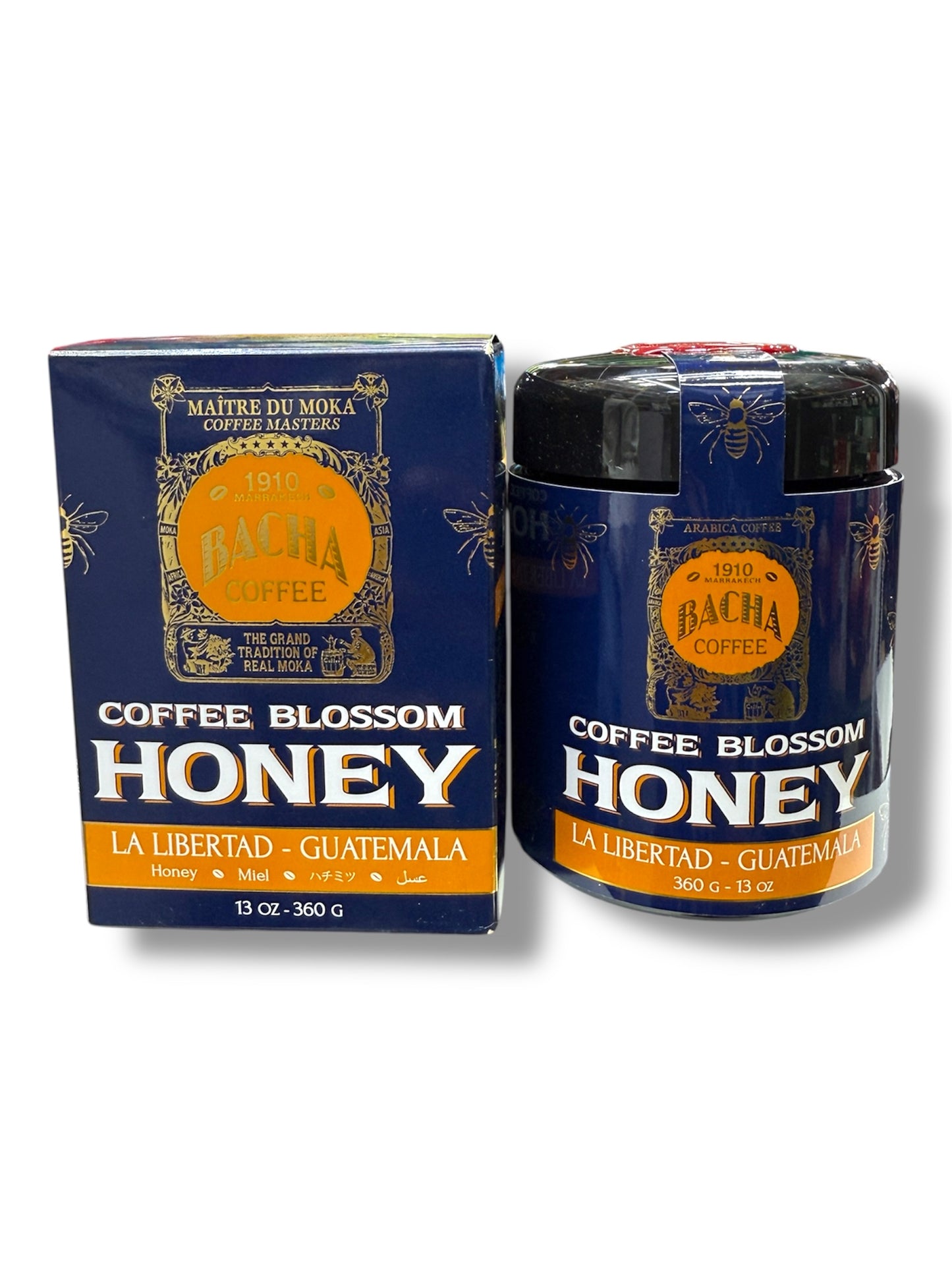 Bacha Coffee Blossom Honey – 100% Natural, Unprocessed Honey from Guatemala – Floral, Fruity, and Spiced Notes – 13oz (360g)